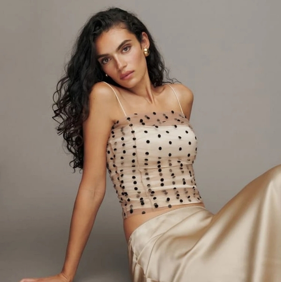 Reformation Amber Top in Champagne size 8 NWT - Picture 1 of 12